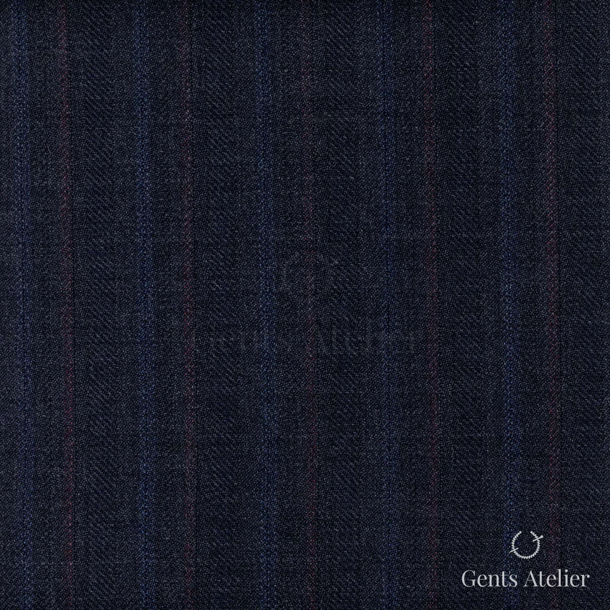 Костюм из Stylbiella 34804 — тёмно-синий в мелкую ёлочку с едва заметной цветной ниткой, 100%WO