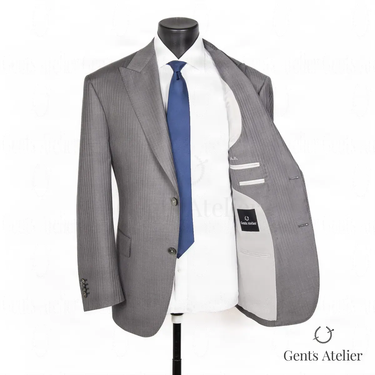 Костюм-двойка из премиальной ткани Ermenegildo Zegna, Серый, ткань Ermenegildo Zegna