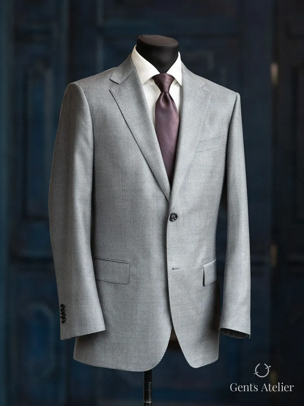 Серый костюм-двойка из шерсти Vitale Barberis Canonico, Серый, ткань Vitale Barberis Canonico, Шерсть