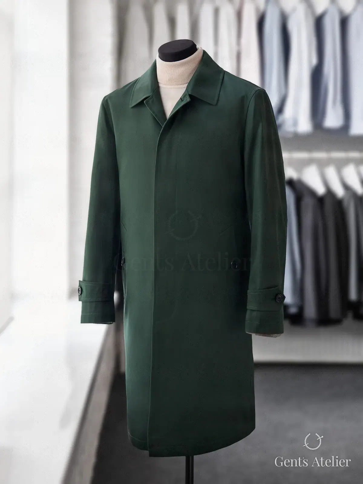 Зеленый плащ, Зелёный, ткань Gent's Selection